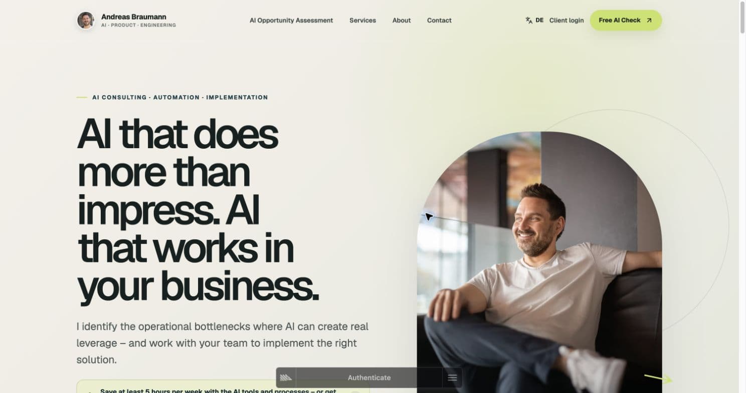 Andreas Braumann homepage screenshot